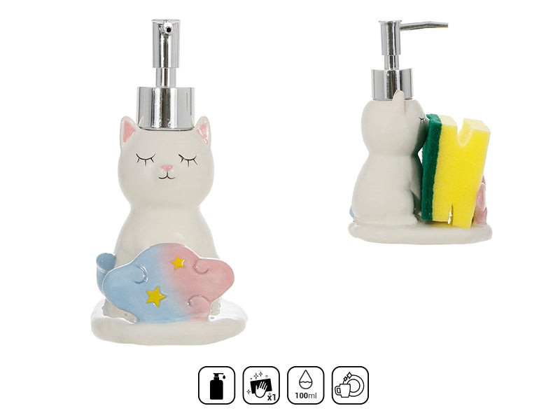 Cat shop soap dispenser