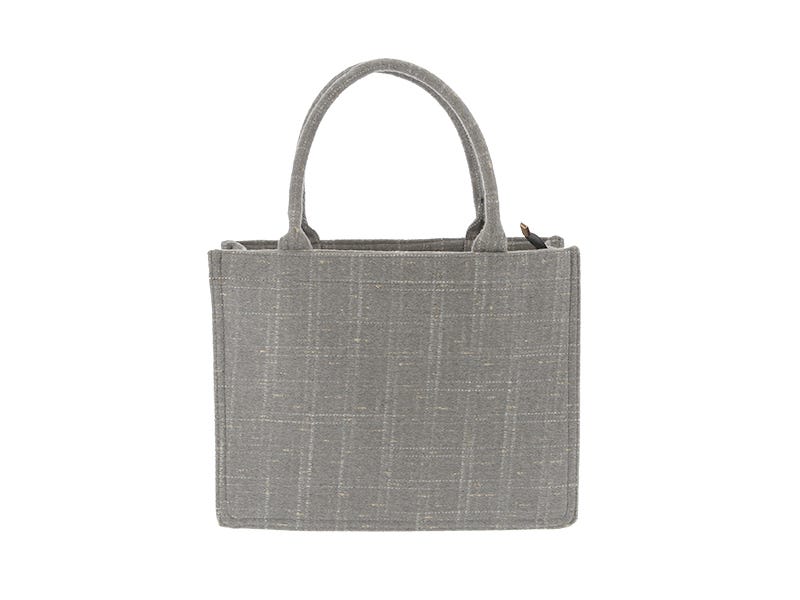 Bolso cuadrado tela gris Ale-Hop