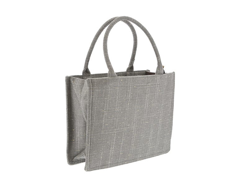 Bolso cuadrado tela gris - vista 2 Ale-Hop
