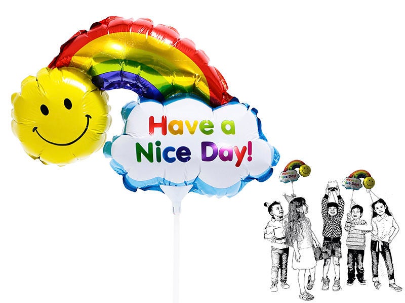 Globo con forma de arcoíris