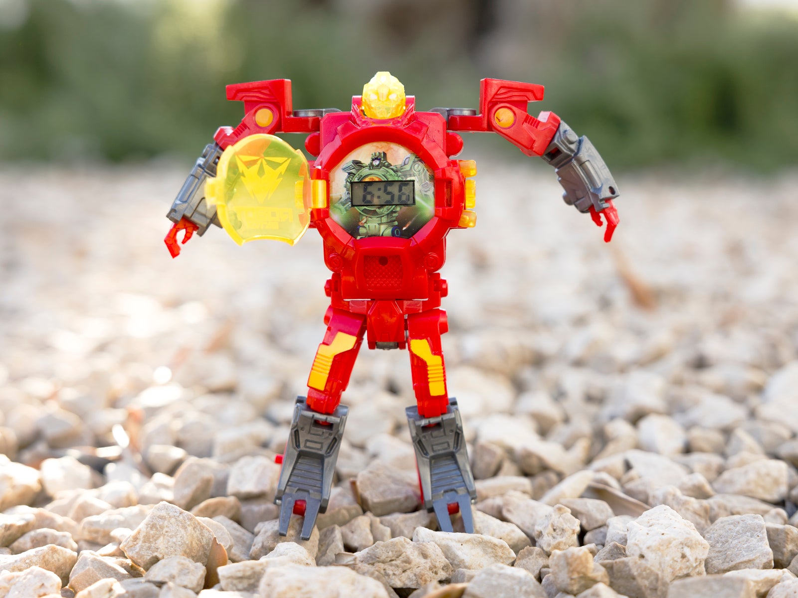 Transformer orologio/robot rosso