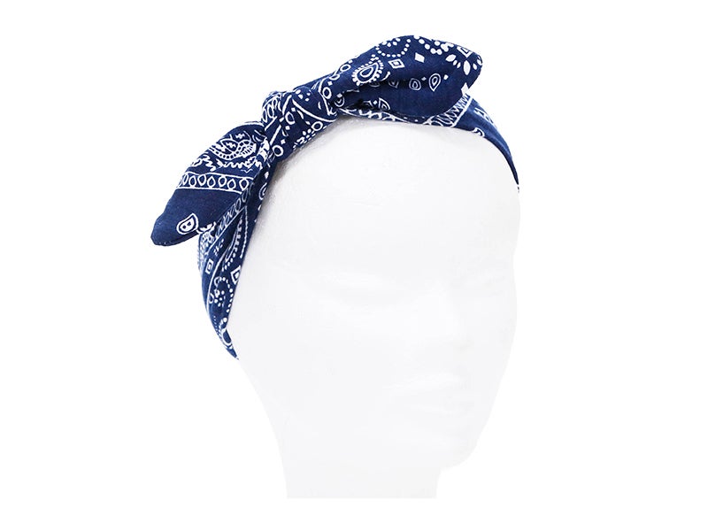 Cashmere headband blue