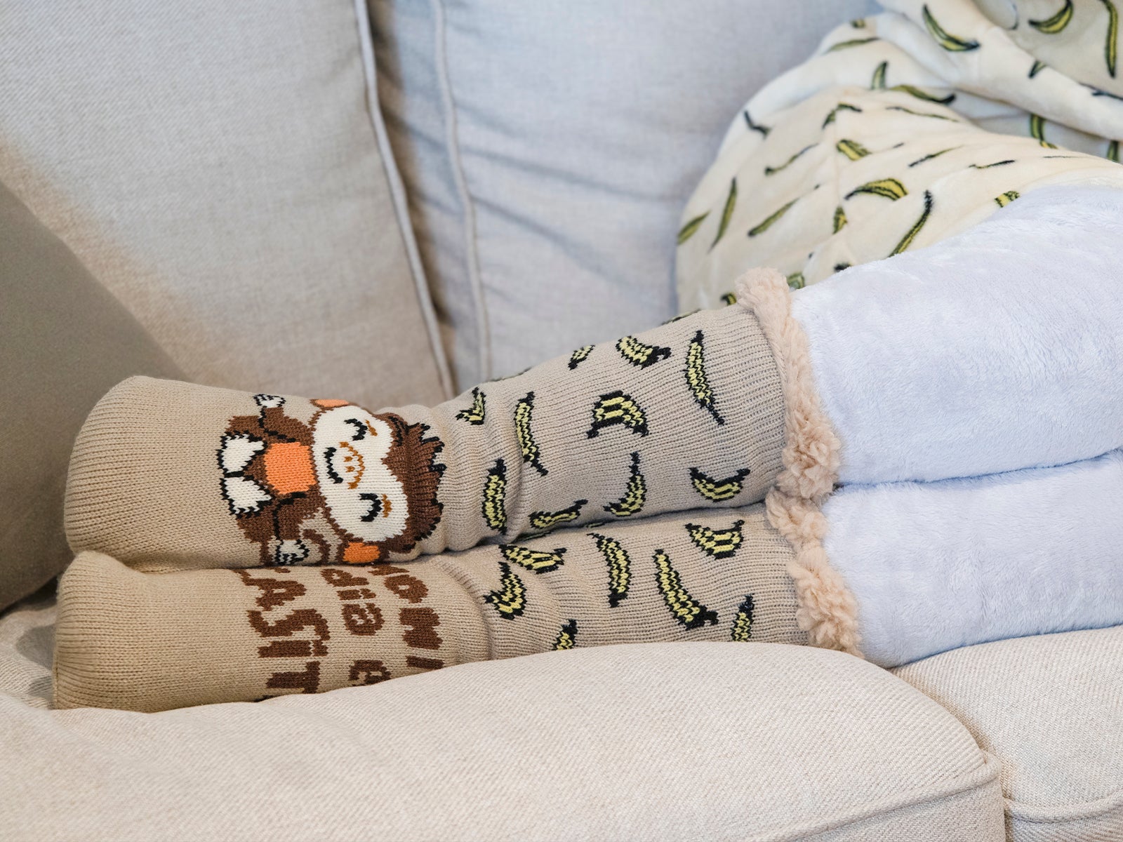 Calcetines gruesos - Monito día en casita