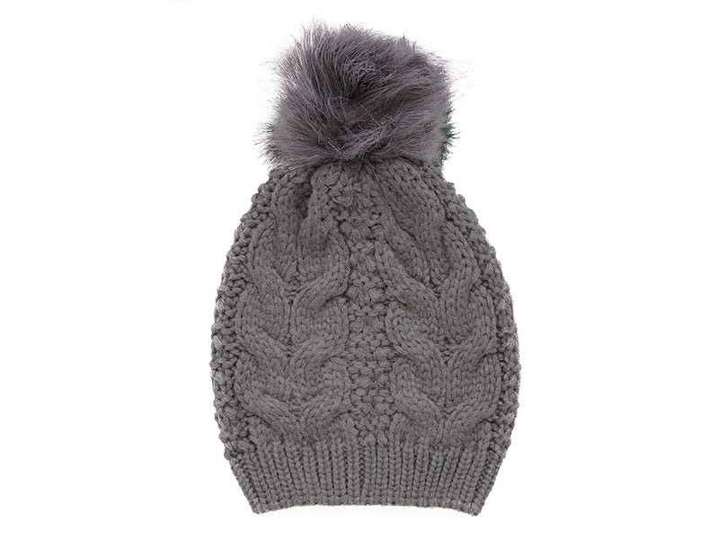 Gorro pompon gris - vista 2 Ale-Hop