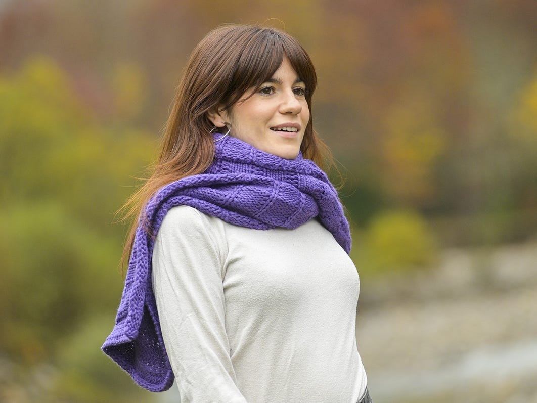 Sciarpa a maglia viola Ale-Hop - Main Image