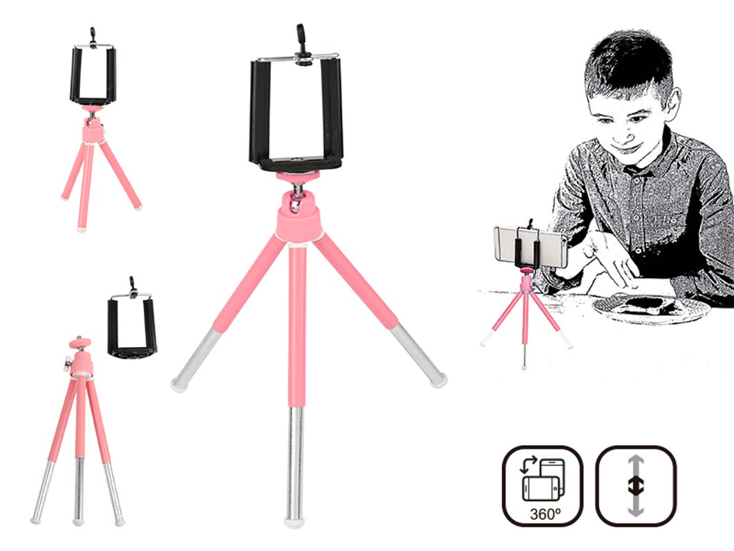 Phone holder tripod pink Ale-Hop