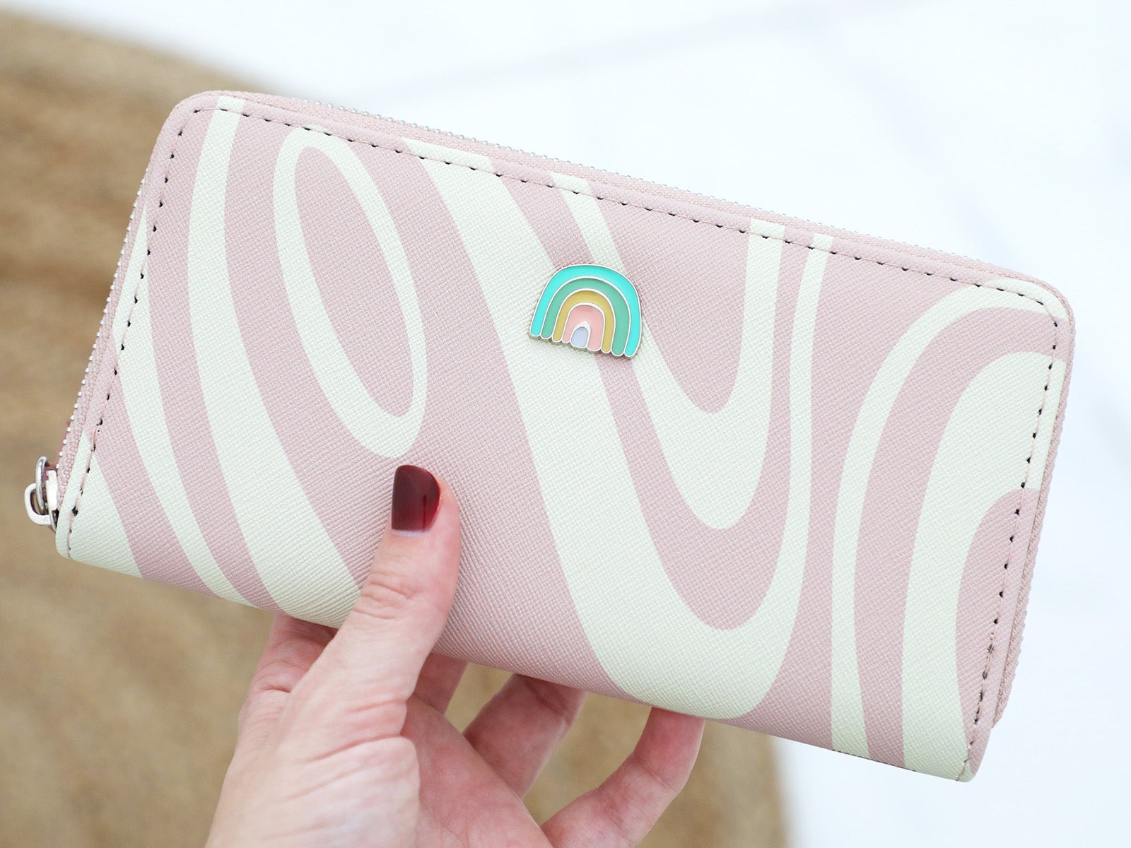 Cartera grande rosa - Arcoíris