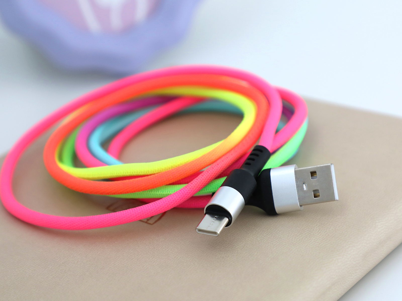 Cabo usb tipo c colorido