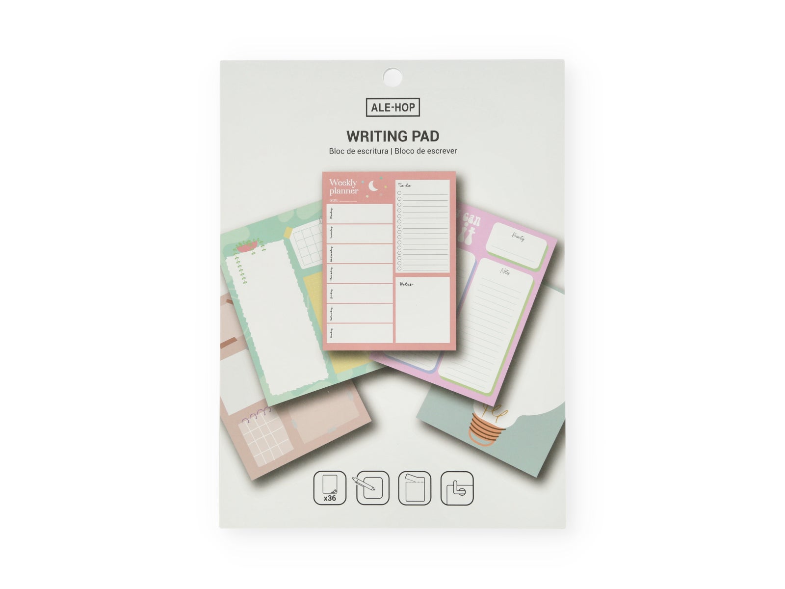 Block de escritura - Weekly planner