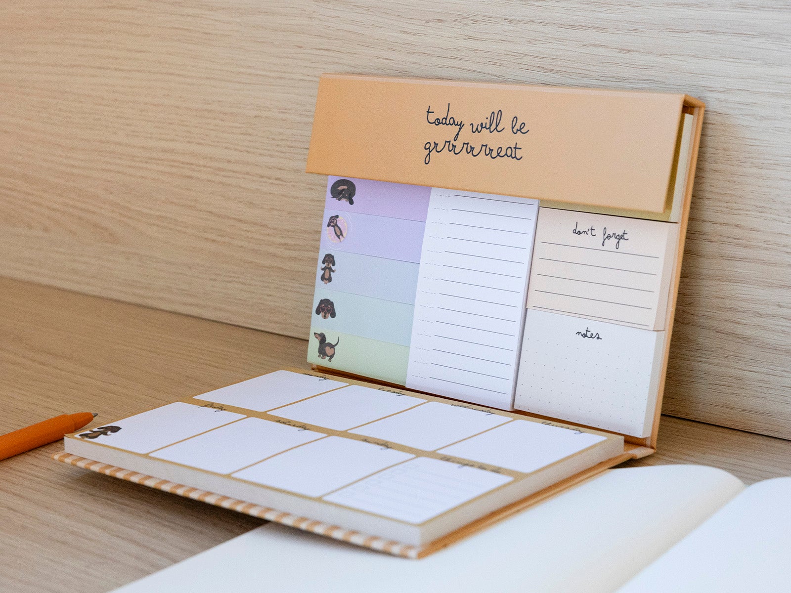 Planner con note adesive - Today will be grrrrrrreat