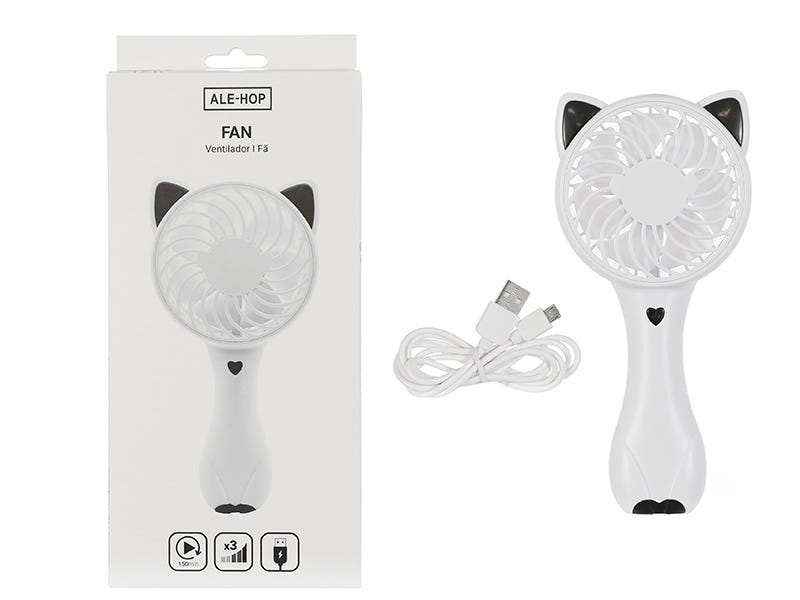 Ventilador grande zorro blanco - vista 3 Ale-Hop