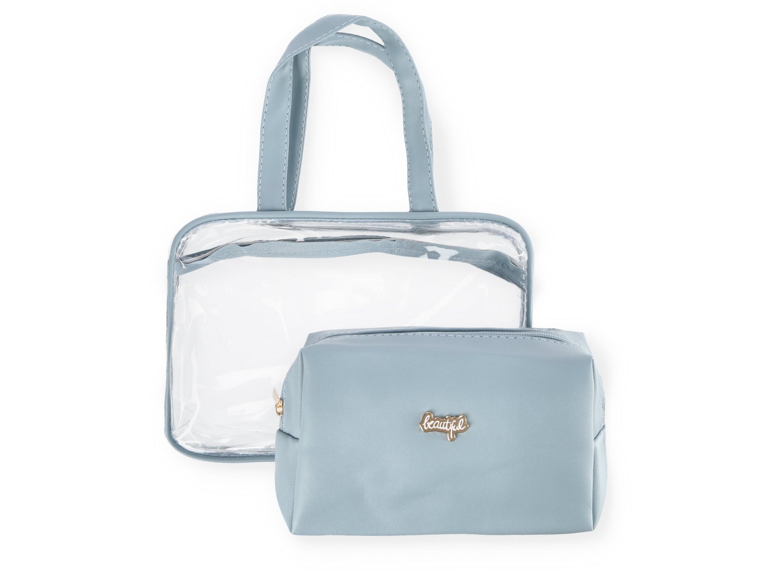 Set de 2 neceseres gris - Beautiful