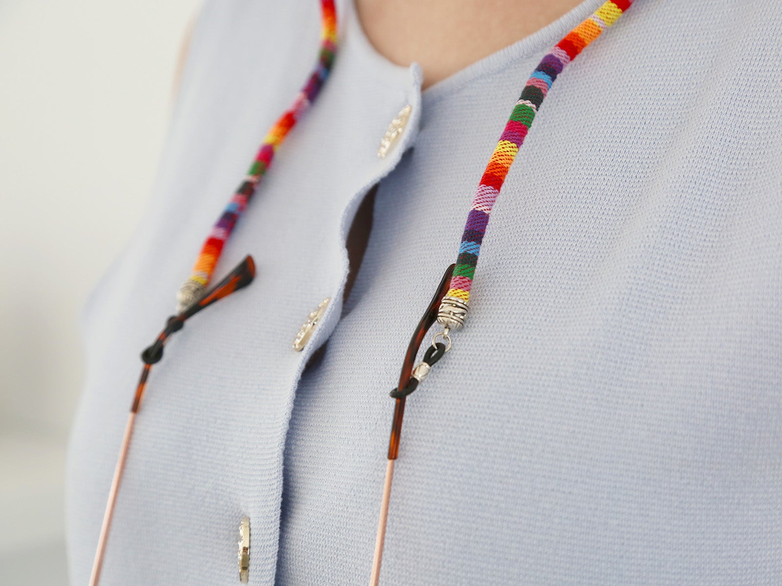 Ethnic glasses cord multicolor 1