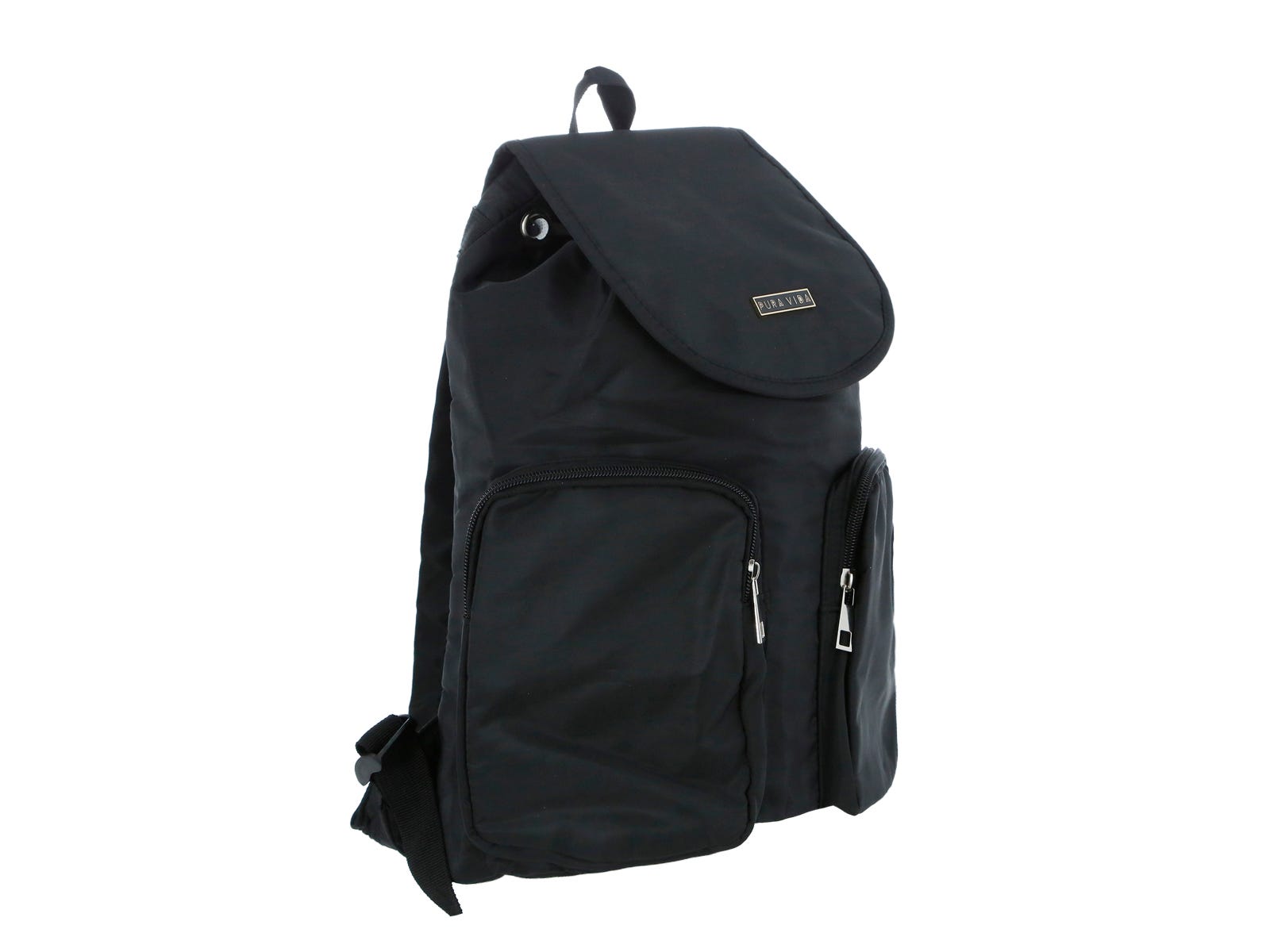 Mochila saten negra - vista 2 Ale-Hop