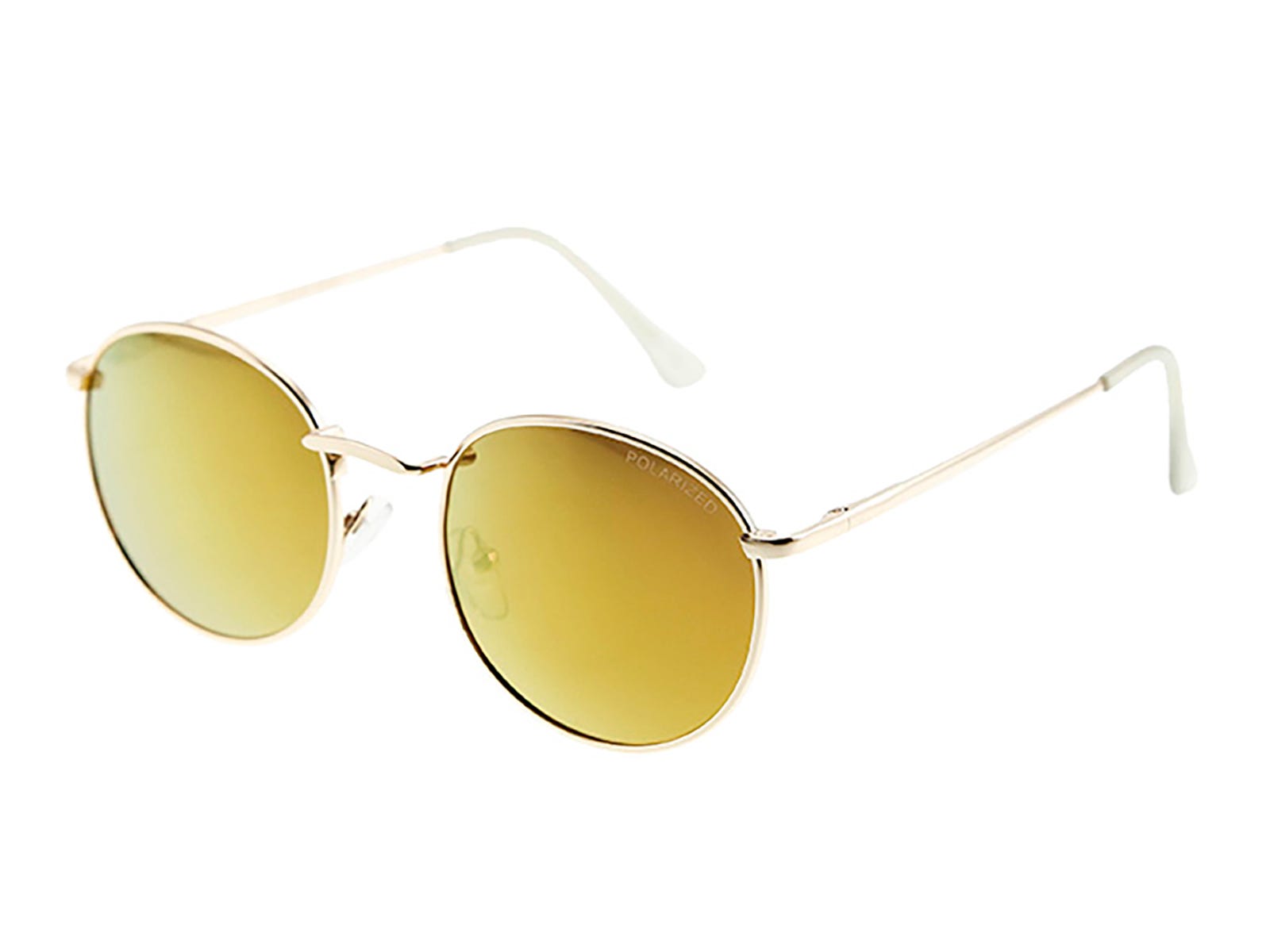 Gafas de sol polarizadas plateadas lentes redonda Ale-Hop