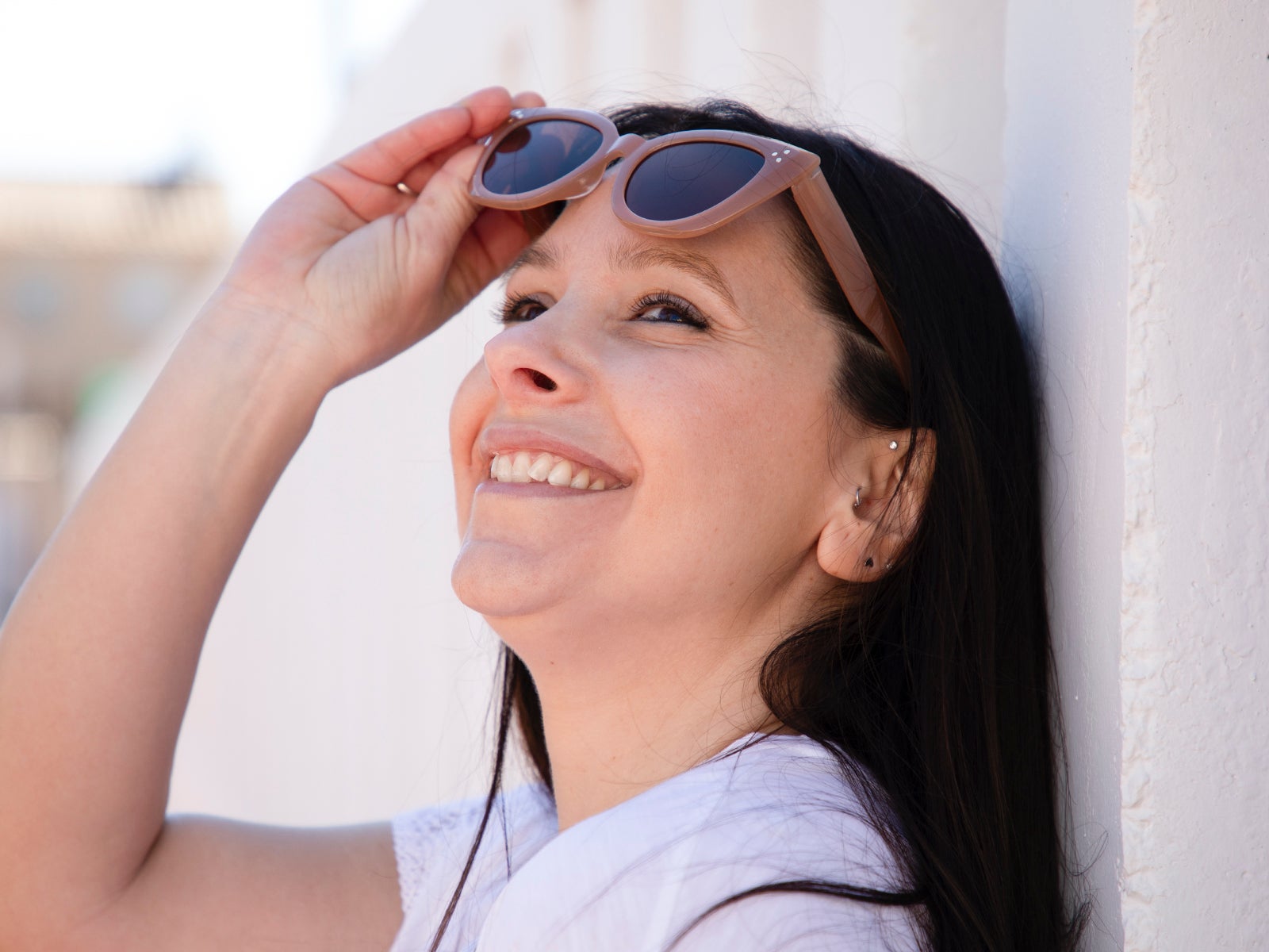 Gafas de sol cat eye beige