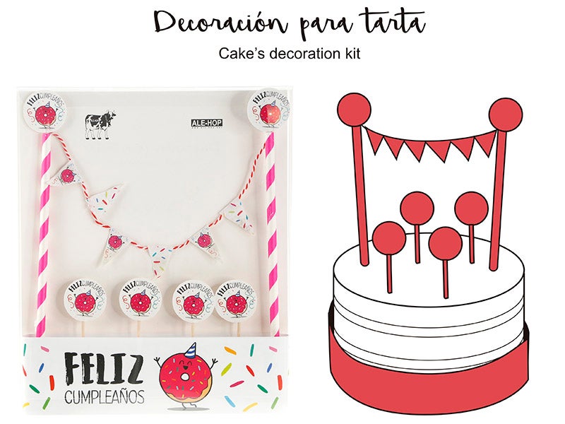 Decoración pastel - Feliz cumpleaños