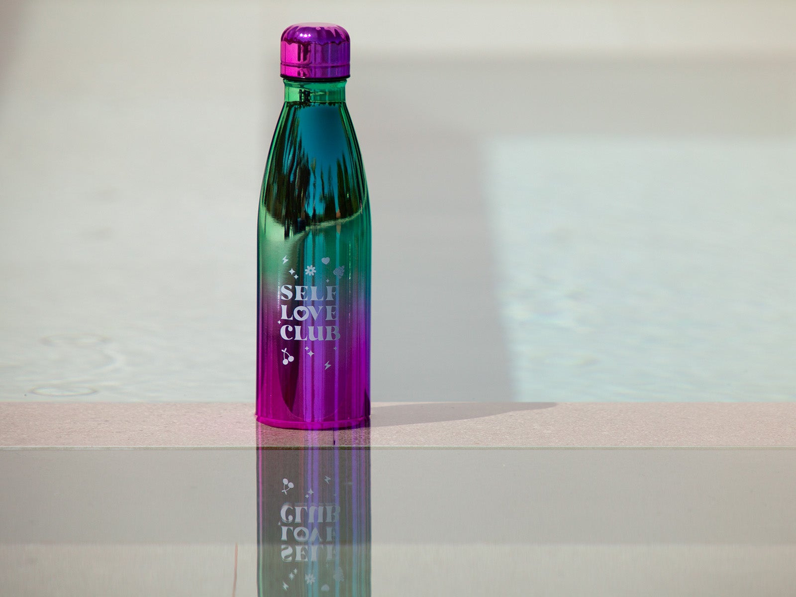 Botella de acero inoxidable iridiscente 500ml – Self love club