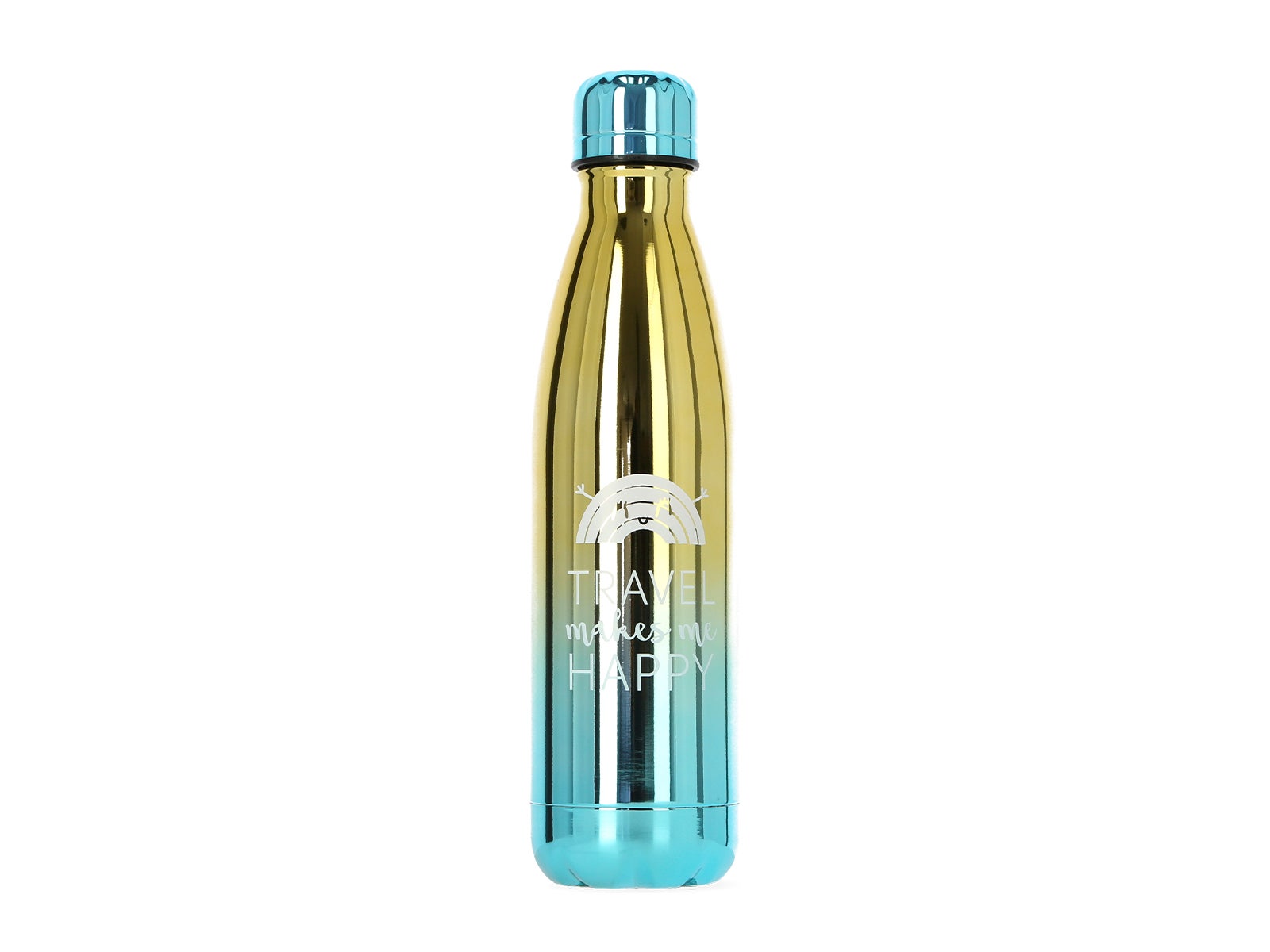 Botella de acero inoxidable iridiscente 500ml – Travel makes me happy