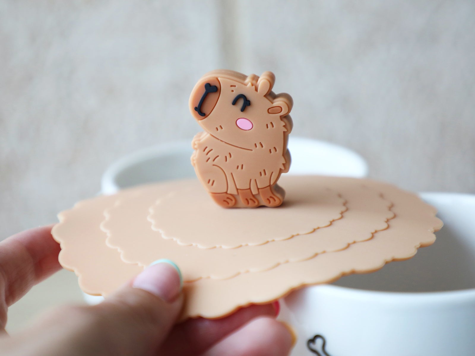 Tapa taza capibara - You make me so cappy