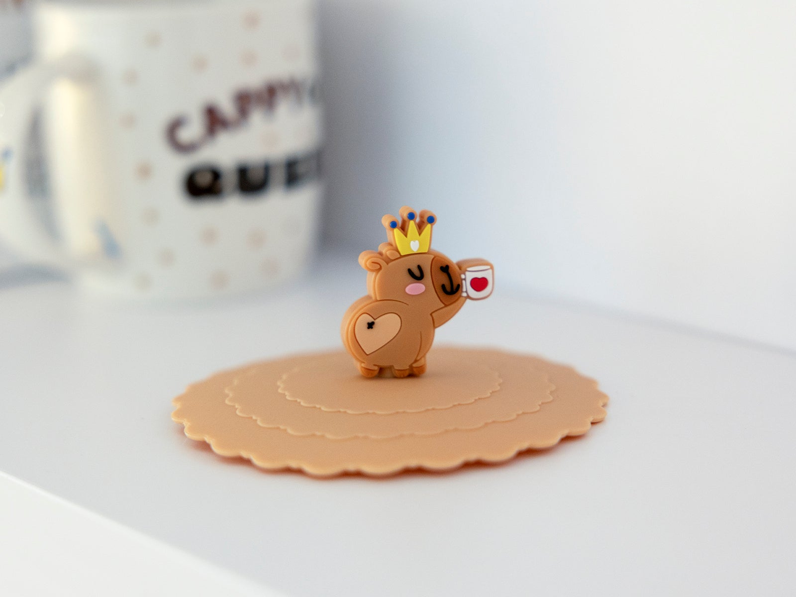 Capybara Mug Lid - Cappyccino queen