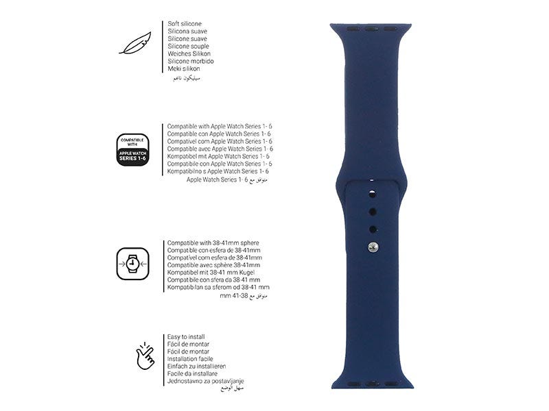 Watch band silicone compatible with apple watch 38 - view 2 Ale-Hop
