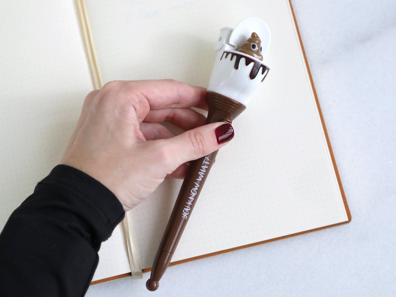 Bolígrafo inodoro caca