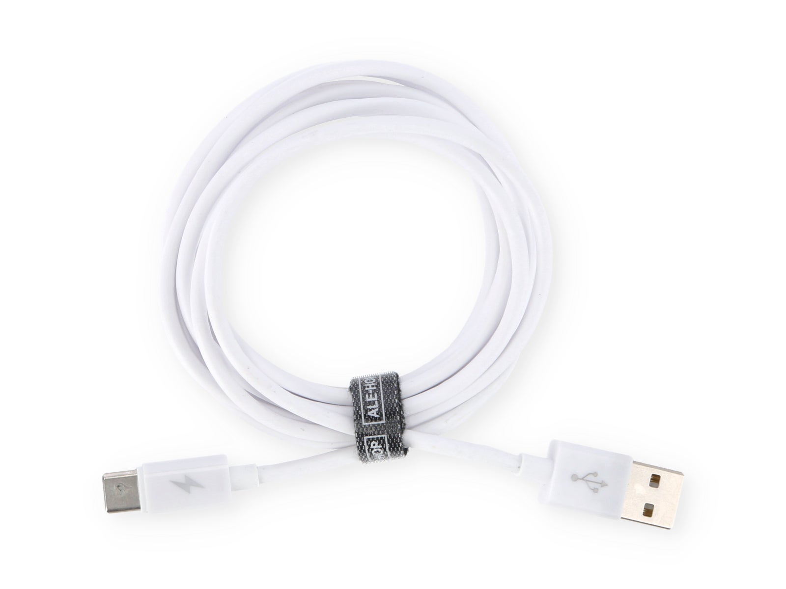 White 2m usb c pvc cable