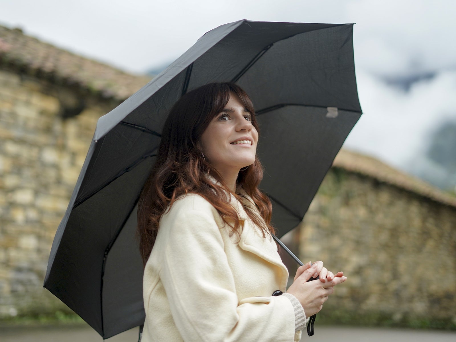 Paraguas plegable negro