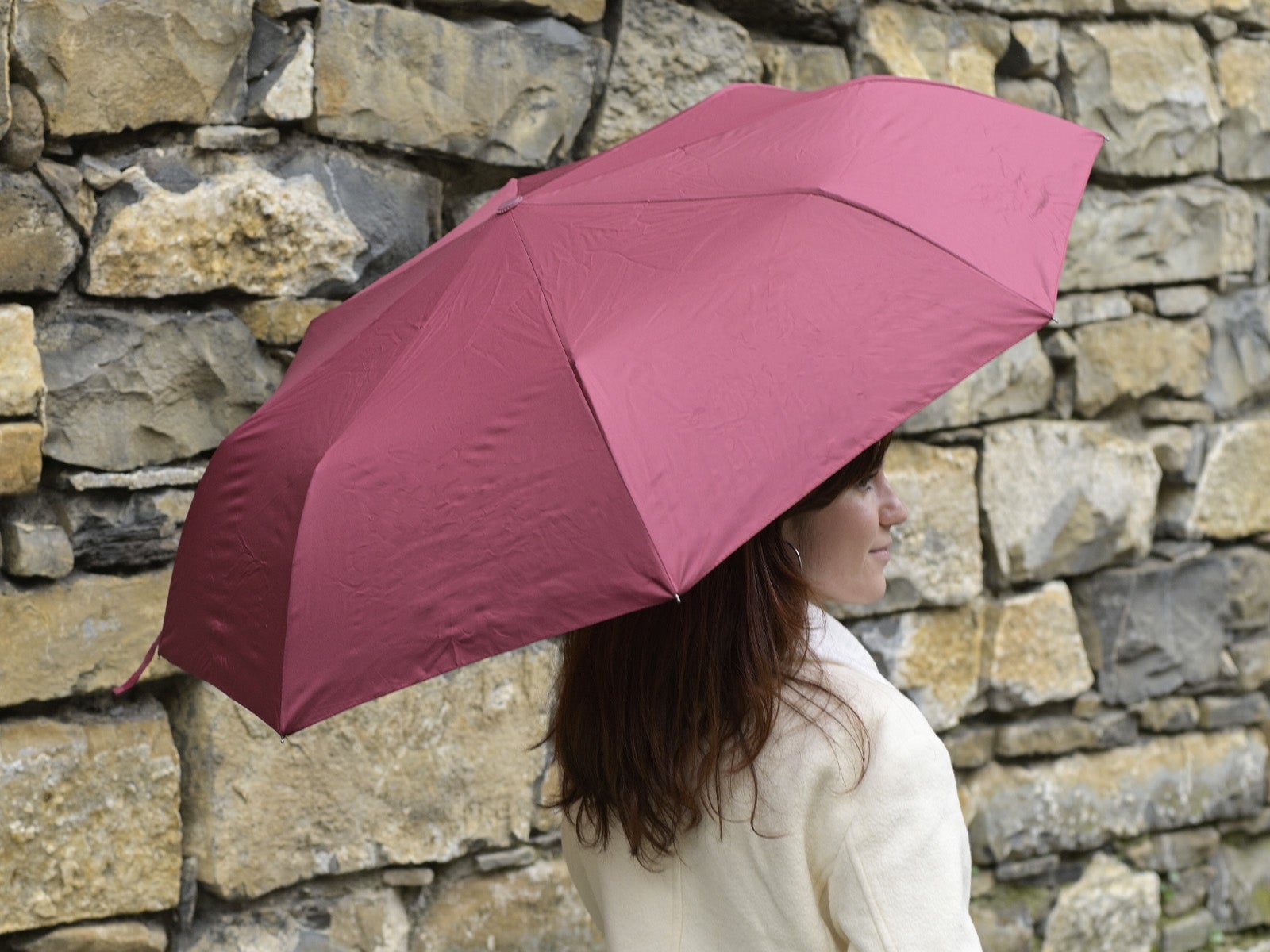 Paraguas plegable fucsia