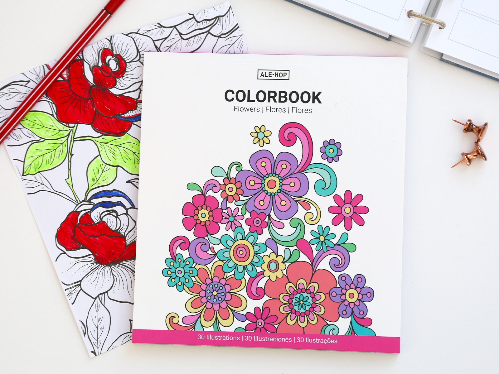Libro para colorear mandalas flores