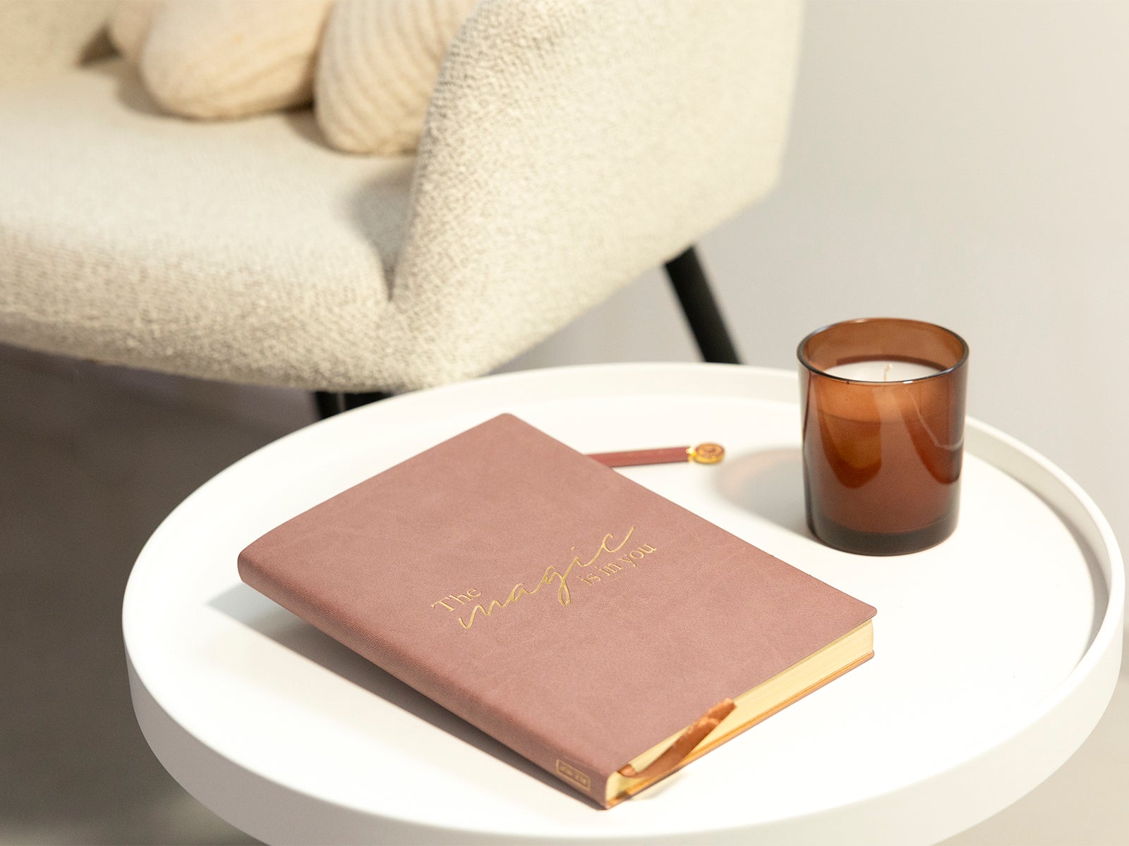 Elegant notebook burgundy powdered