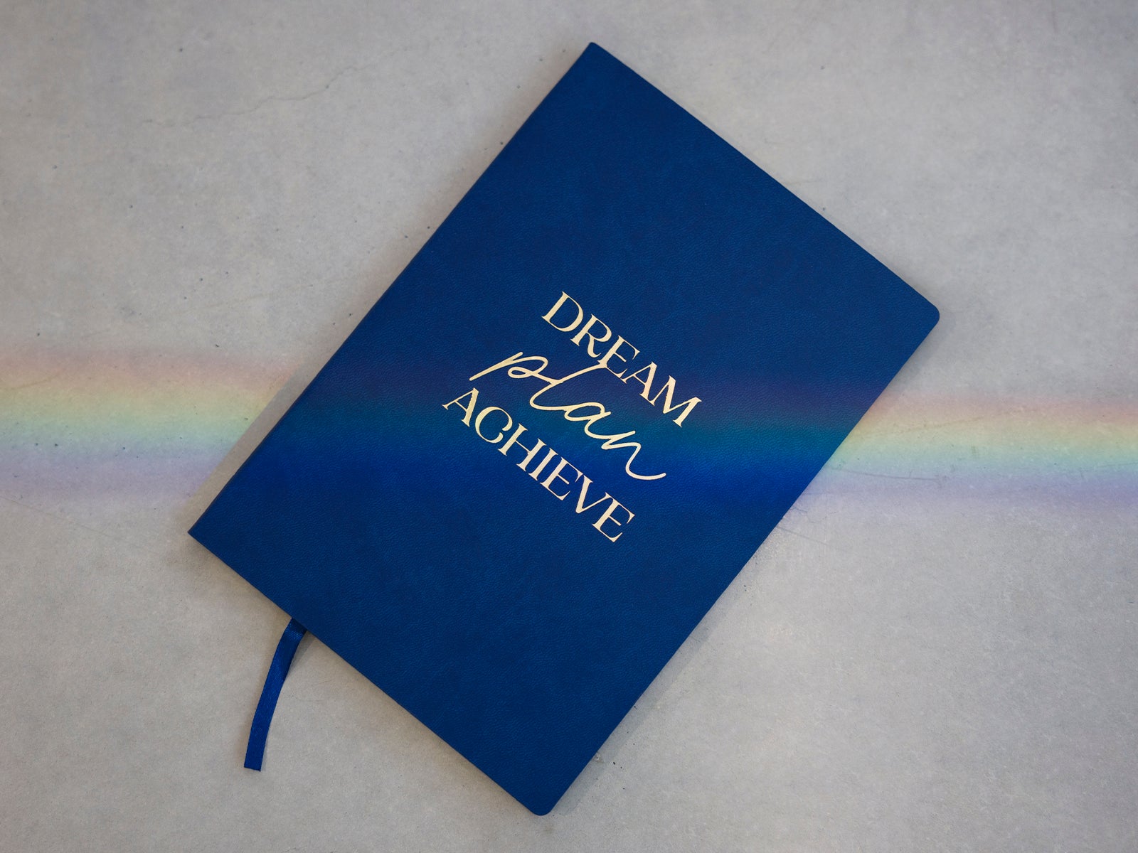Caderno elegante azul – Dream plan achieve