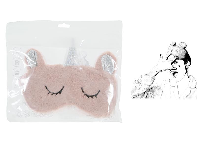 Antifaz peludo unicornio rosa - vista 5 Ale-Hop