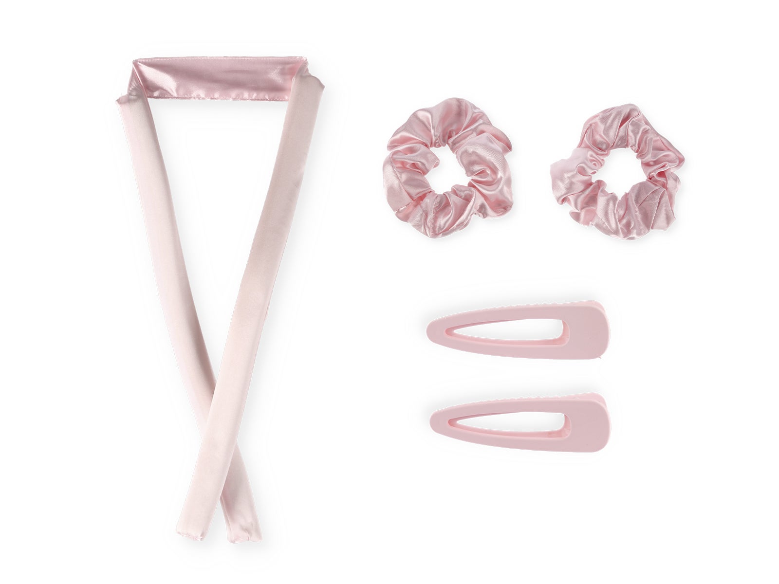 Rizador de pelo sin calor rosa