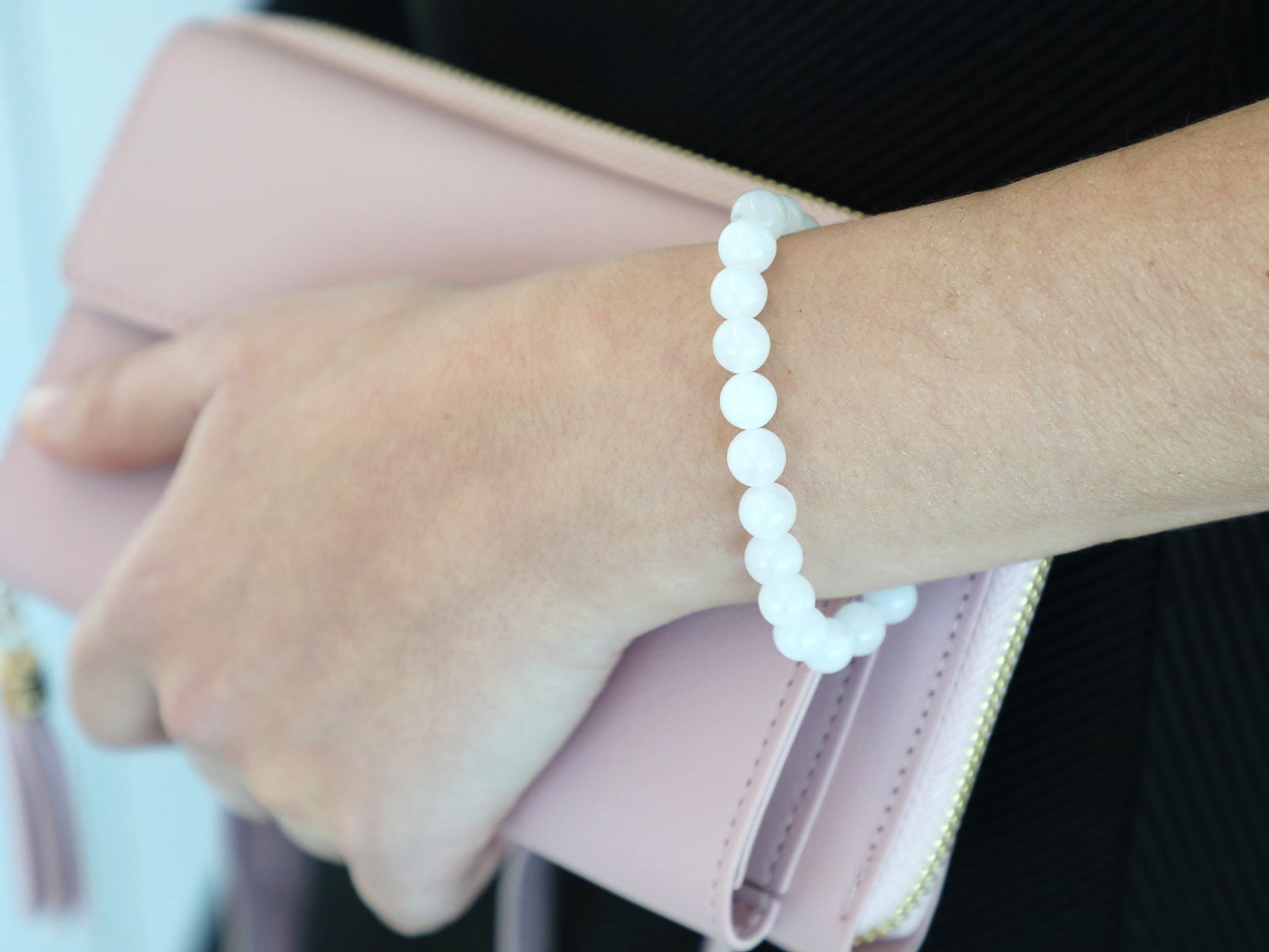 White marble stone bracelet