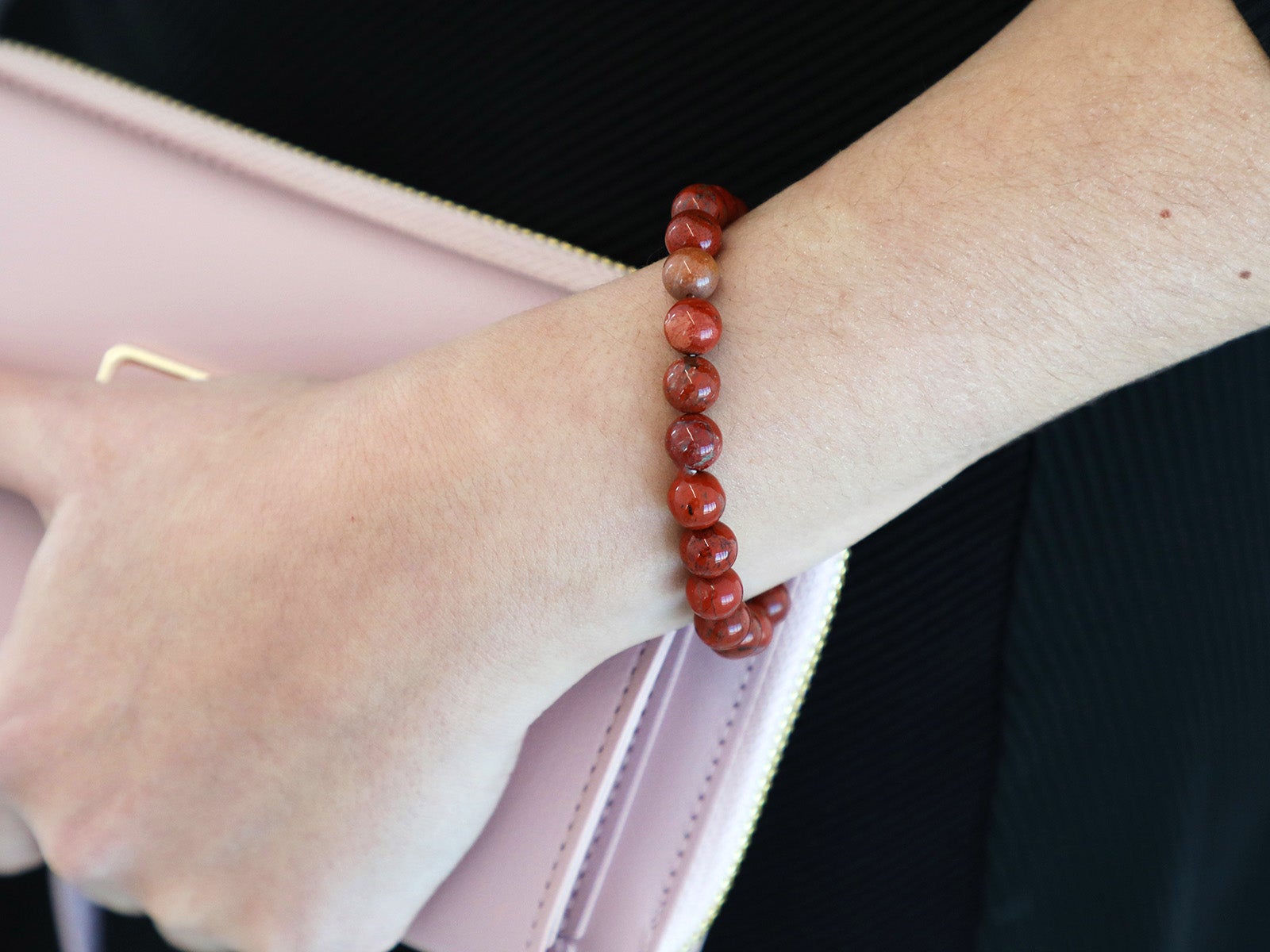 Pulseira pedras red jasper