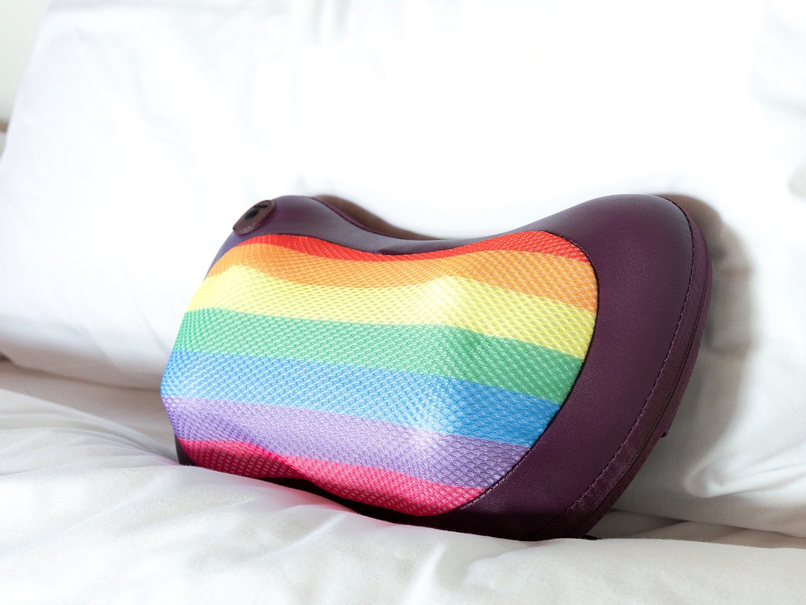 Cojín de masaje polipiel estampado arcoíris 