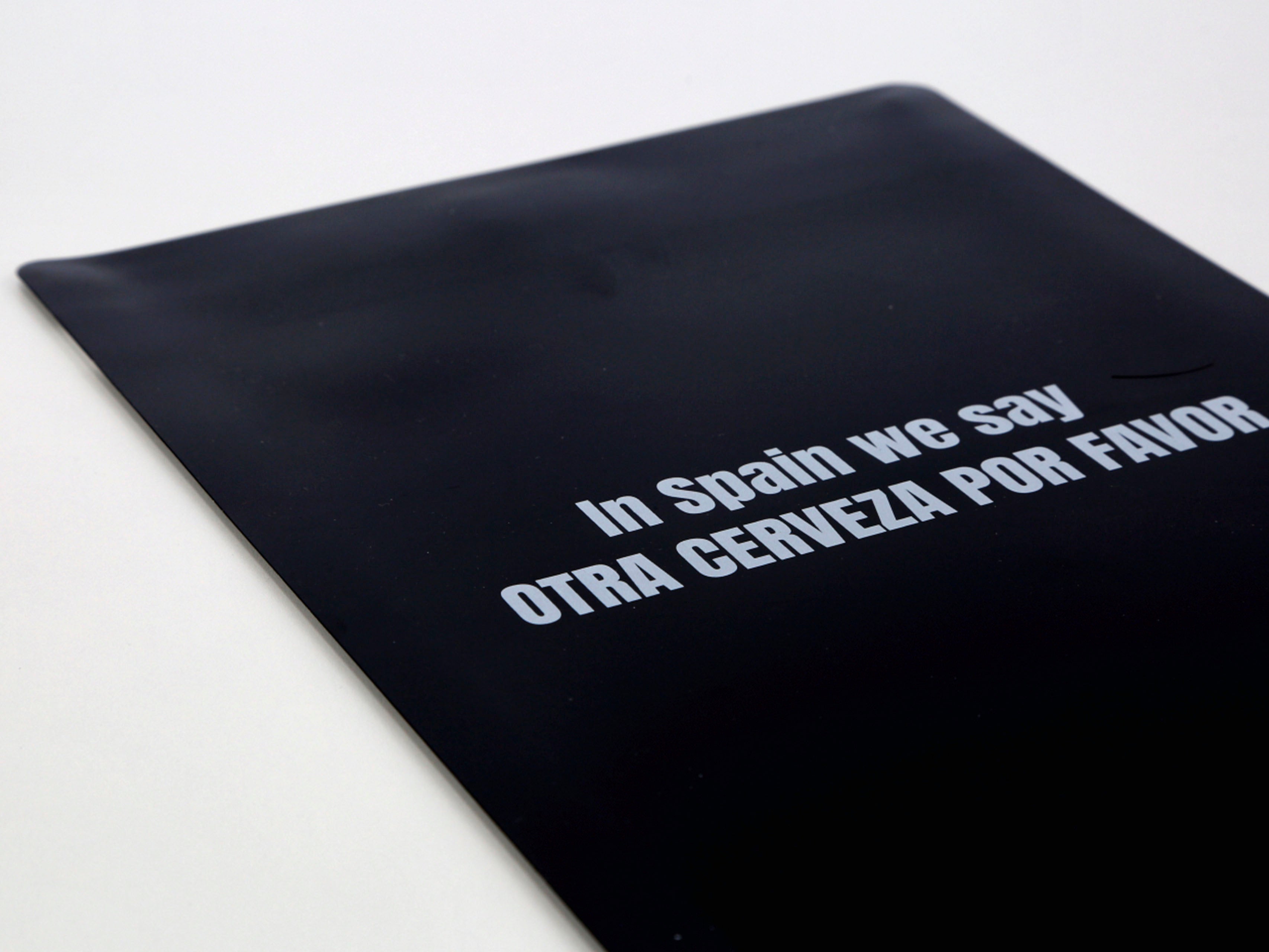 Cartel borde - In spain we say