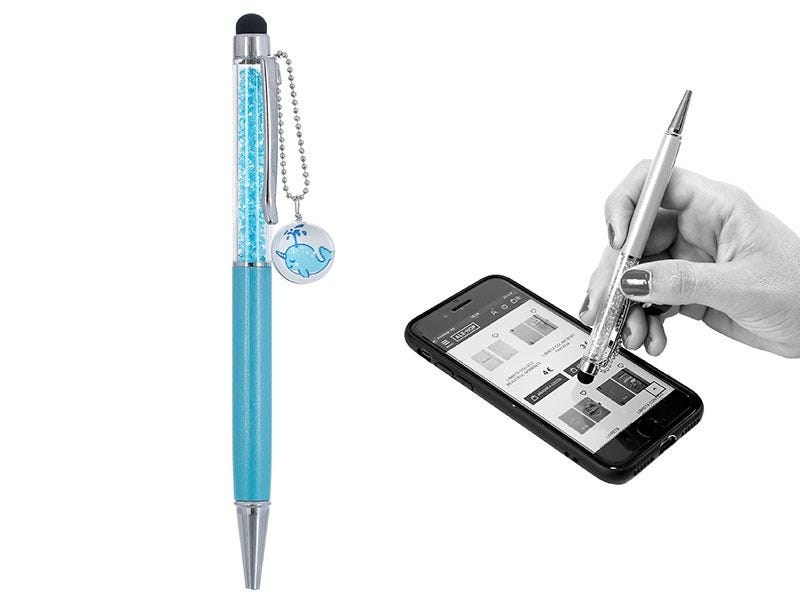 Pen stylus blue whale pendant Ale-Hop