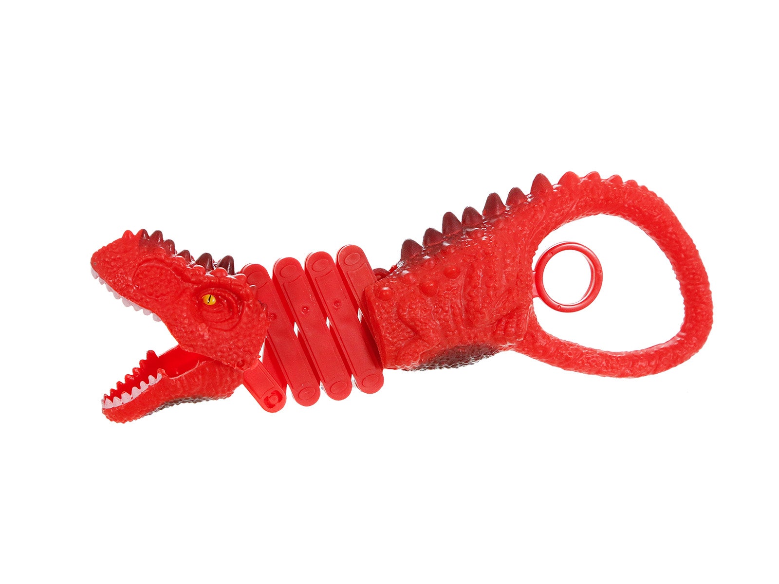 Juguete pinza dinosaurio rojo