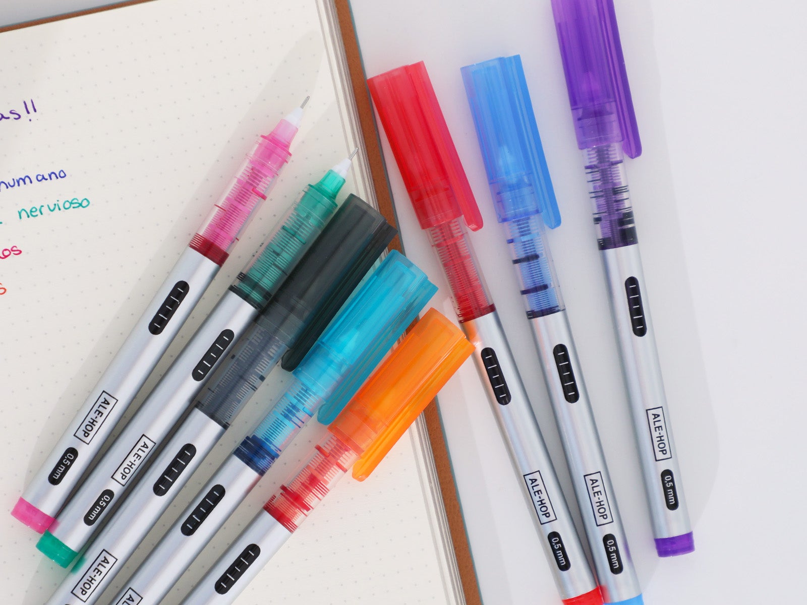 Pack de 8 bolígrafos de gel de colores