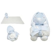 Manta peluche conejo azul Ale-Hop