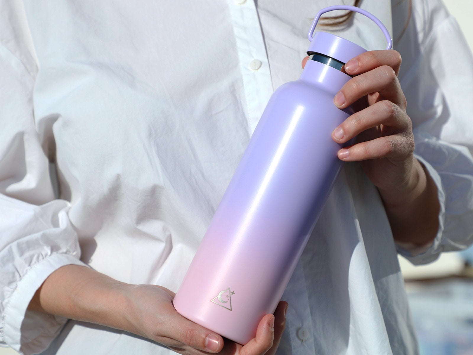 Botella térmica 750 ml – Lila y rosa degradado