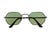 Occhiali da sole esagonali lenti verdi