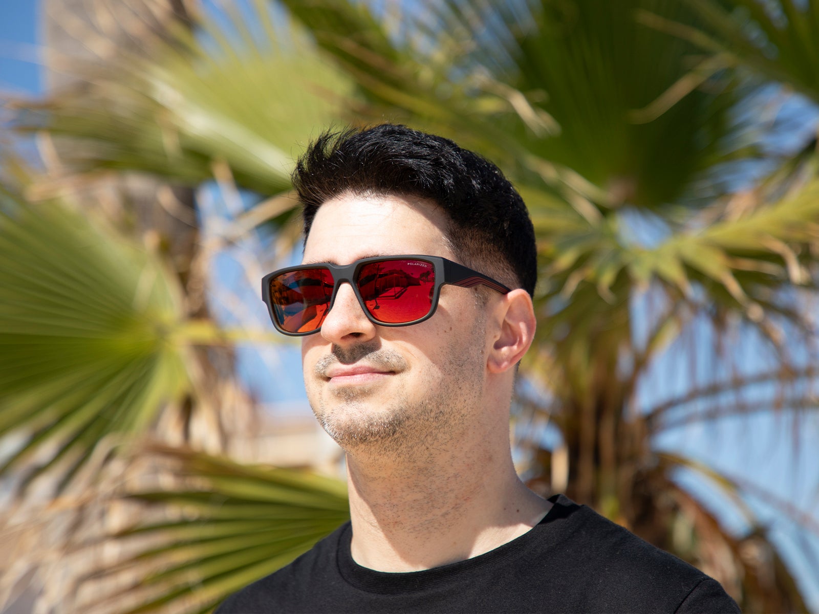 Gafas deportivas polarizadas rojas