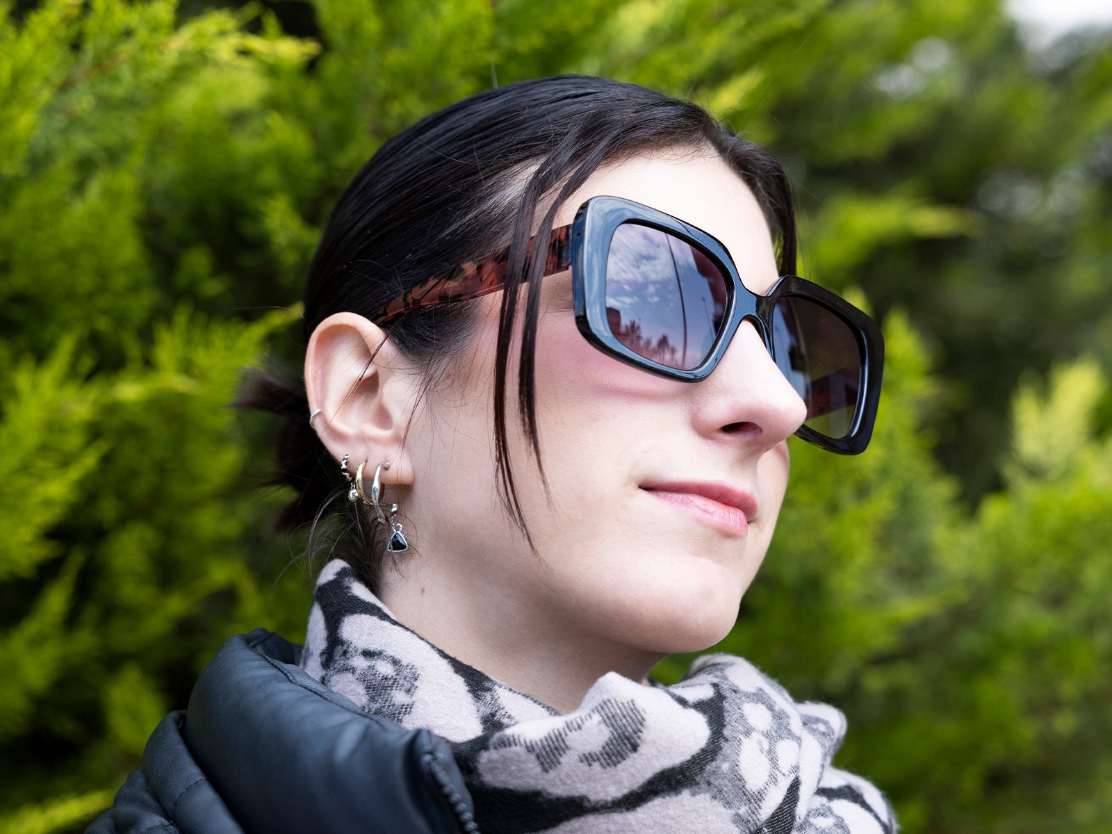 Gafas de sol cuadradas bicolor