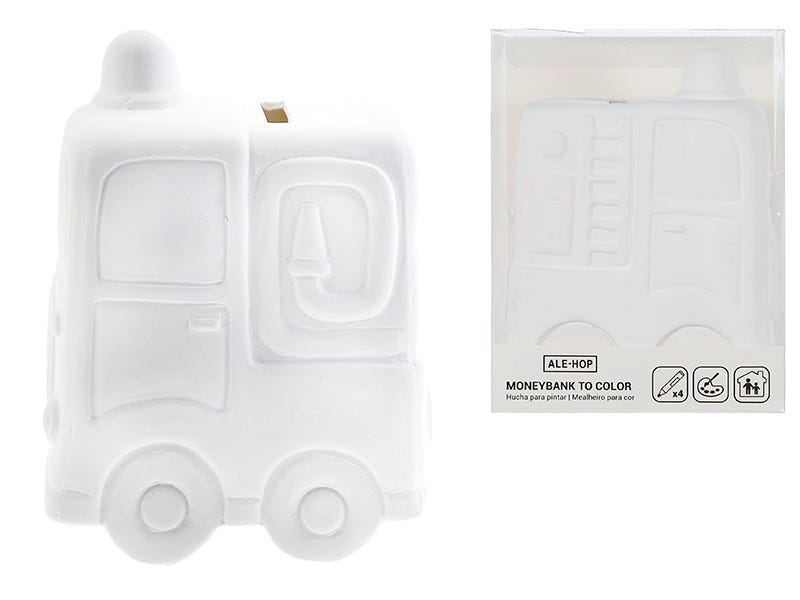 Hucha pintar camion bomberos - vista 4 Ale-Hop