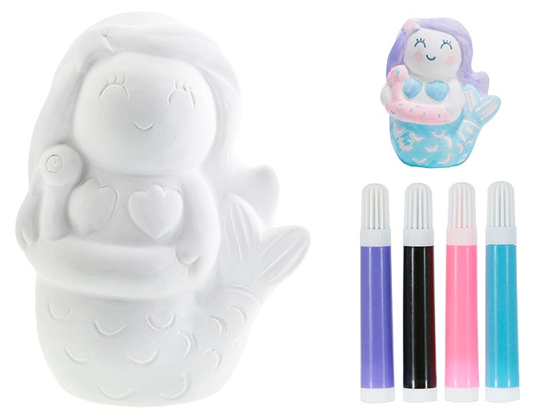 Hucha sirena para pintar