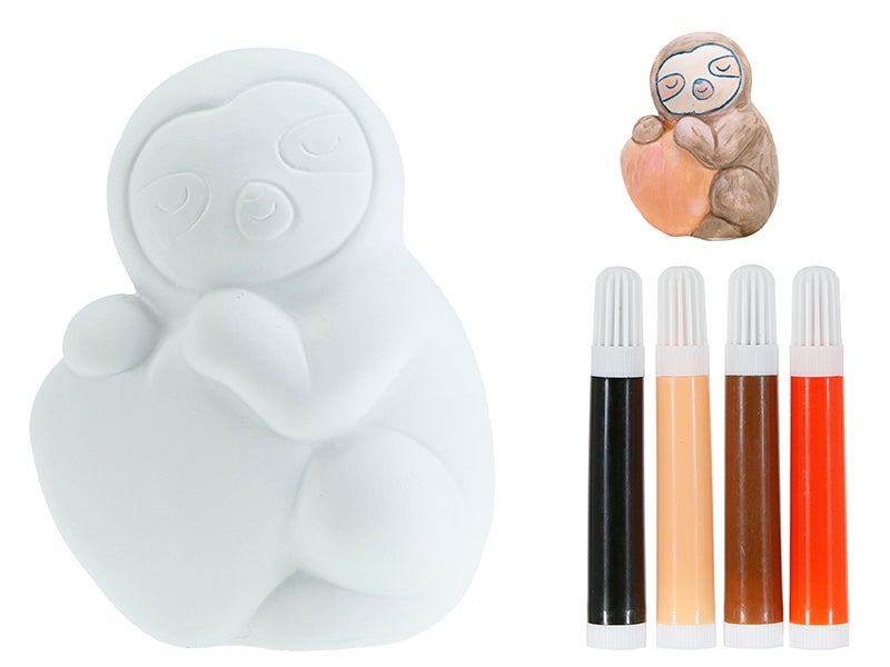 Hucha perezoso para pintar